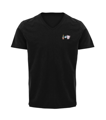 Playera Cuello V Axoloteria La Maceta Ajolote Adulto