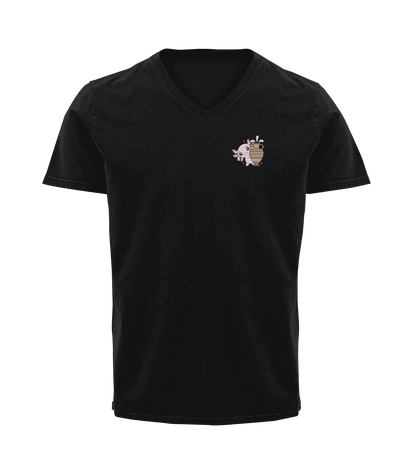 Playera Cuello V Horoscopos Acuario Axolotzin Ajolote Adulto