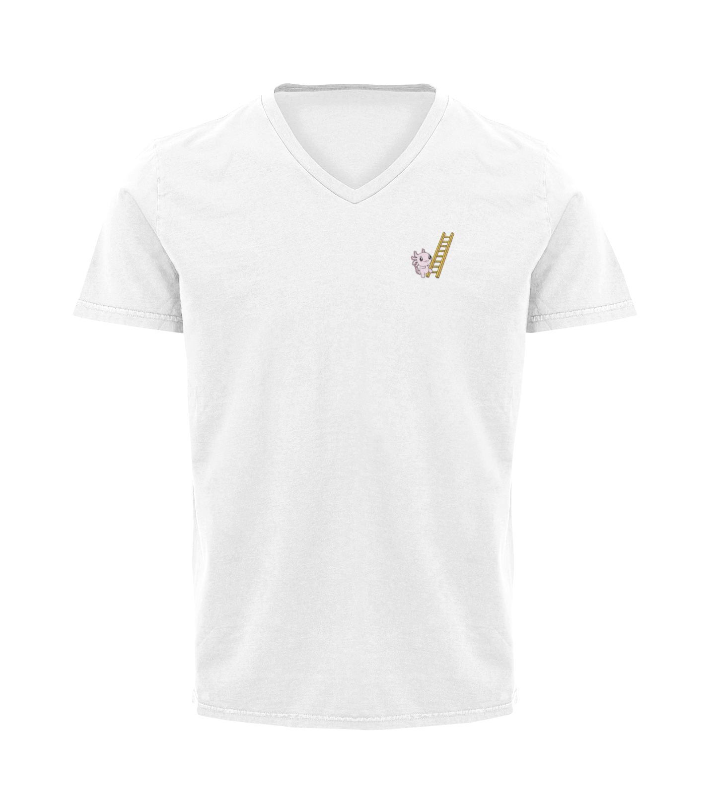 Playera Cuello V Axoloteria La Escalera Ajolote Adulto