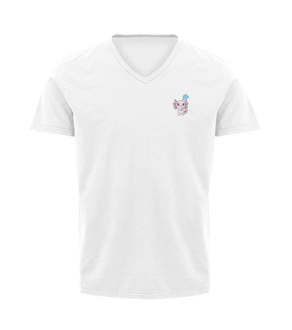 Playera Cuello V Axolotzin Pensando Ajolote Adulto