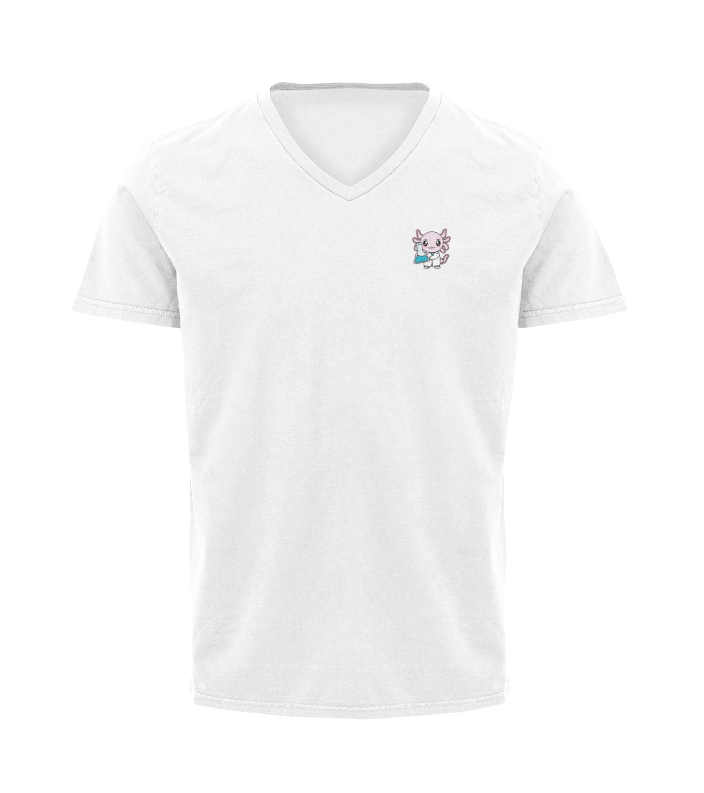 Playera Cuello V Axolotzin Quimico Ajolote Adulto