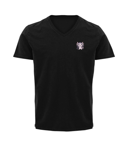 Playera Cuello V Axoloteria La Araña Ajolote Adulto