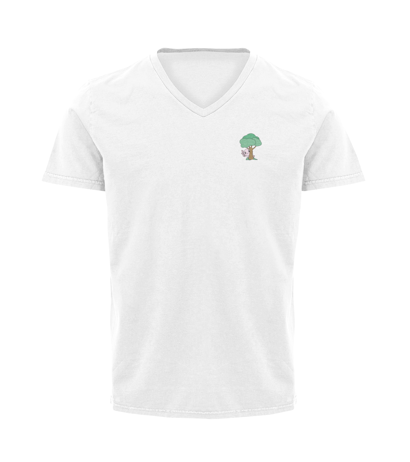 Playera Cuello V Axoloteria El Arbol Ajolote Adulto