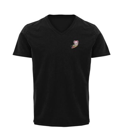 Playera Cuello V Axoloteria La Chalupa Ajolote Adulto