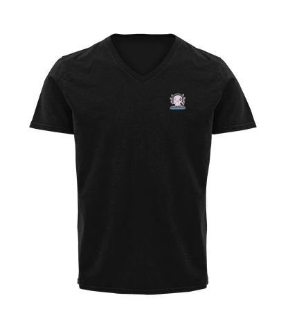 Playera Cuello V Axolotzin Dj Ajolote Adulto