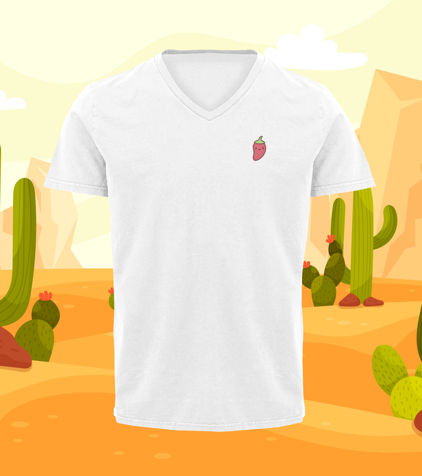 Playera Cuello V Chile Adulto E Infantil