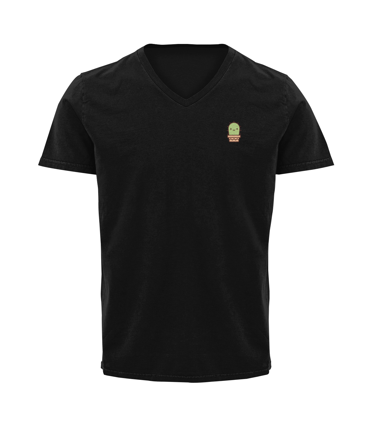 Playera Cuello V Cactus Adulto E Infantil