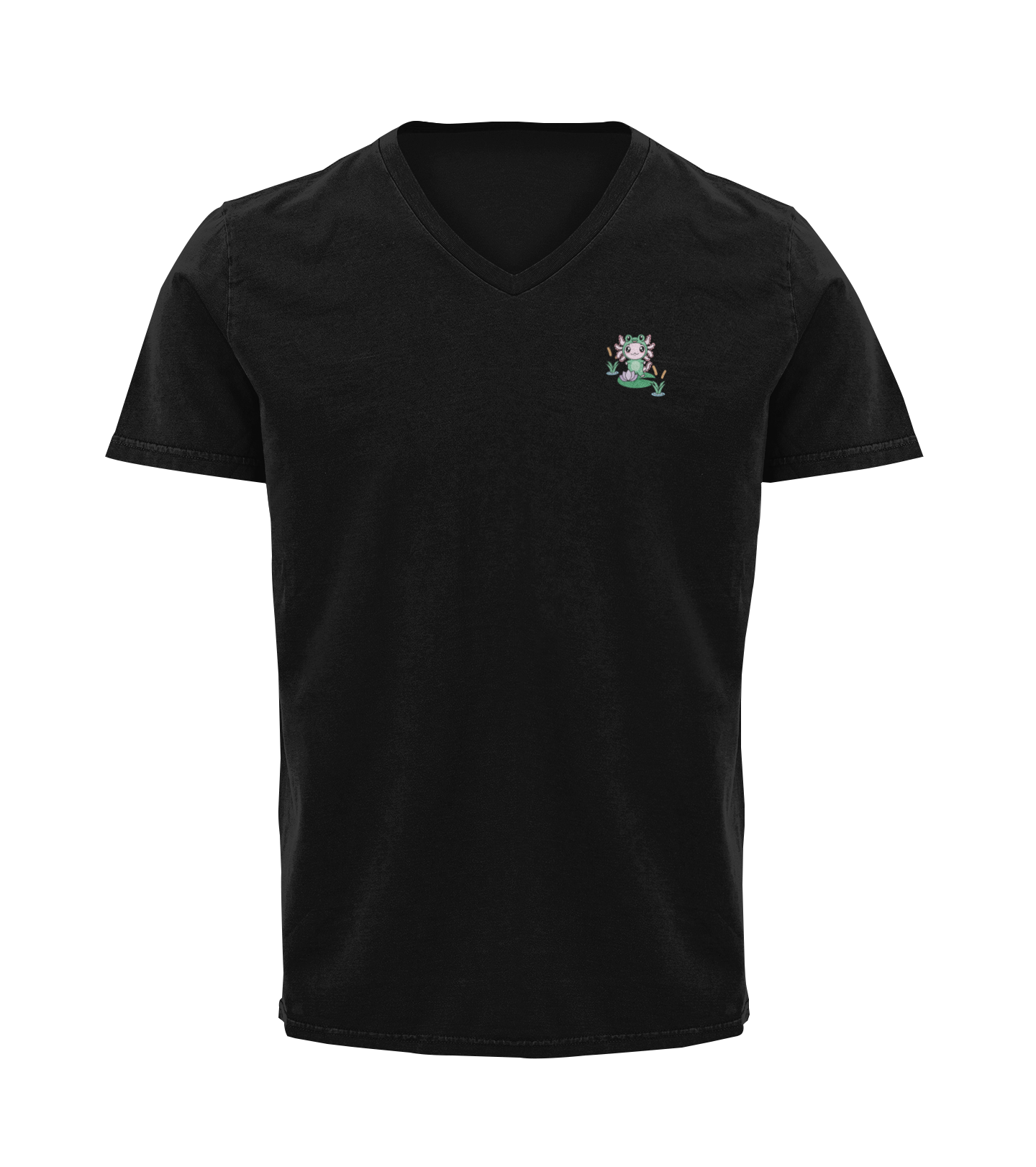 Playera Cuello V Axoloteria La Rana Ajolote Adulto