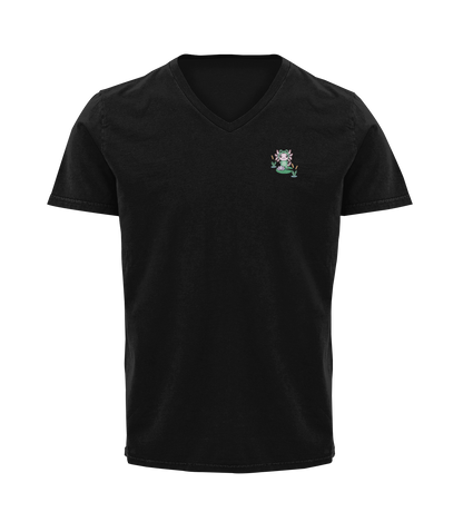 Playera Cuello V Axoloteria La Rana Ajolote Adulto