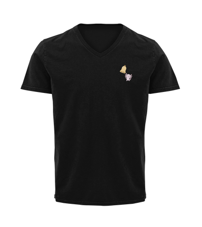 Playera Cuello V Axoloteria La Campana Ajolote Adulto