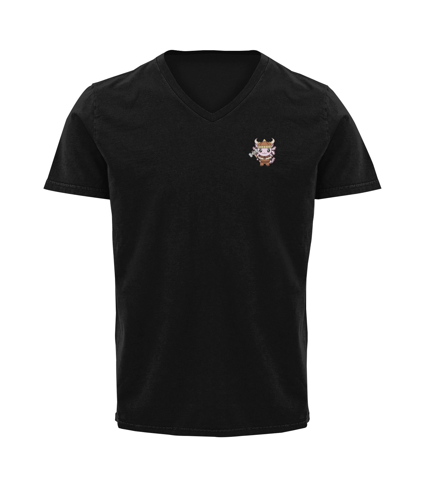 Playera Cuello V Axolotzin Vikingo Ajolote Adulto