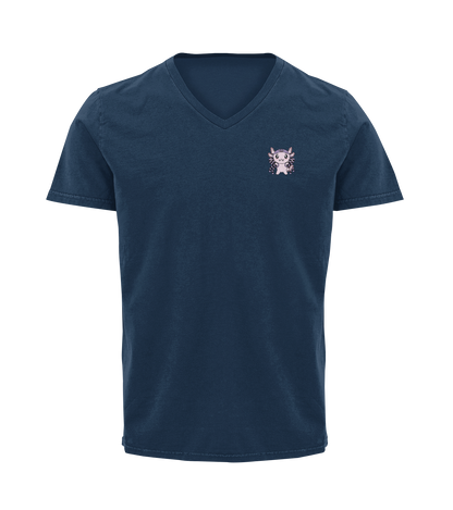 Playera Cuello V Axoloteria La Araña Ajolote Adulto