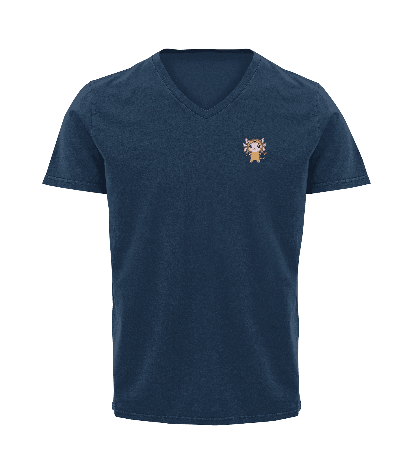 Playera Cuello V Horoscopos Leo Axolotzin Ajolote Adulto