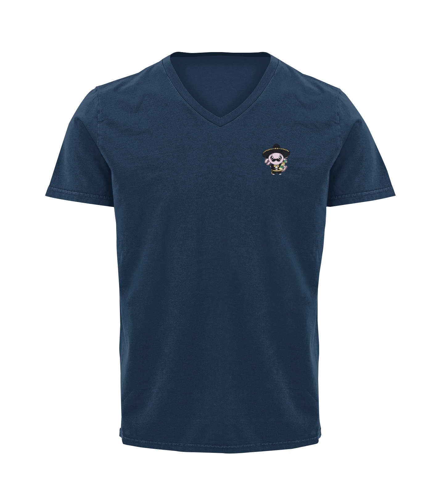 Playera Cuello V Axoloteria El Mariachi Ajolote Adulto