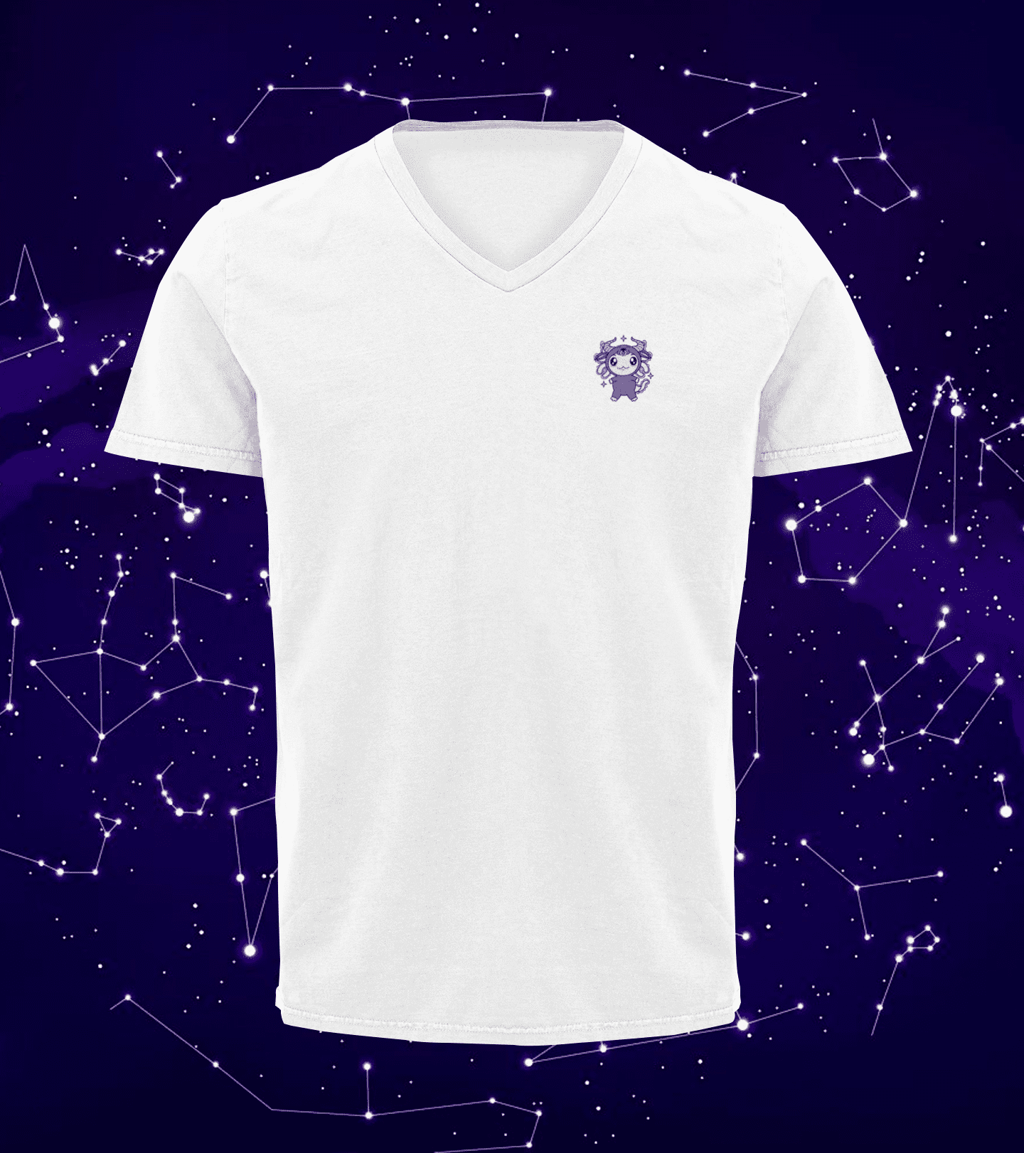 Playera Cuello V Horoscopos Tauro Axolotzin Ajolote Adulto