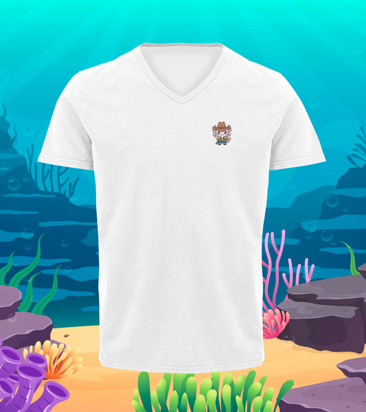 Playera Cuello V Axolotzin Vaquero Ajolote Adulto