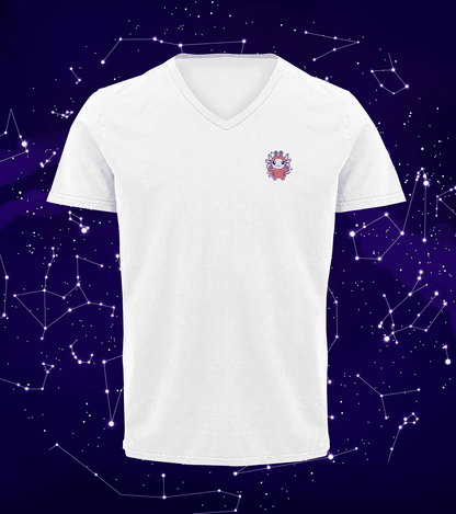 Playera Cuello V Horoscopos Cancer Axolotzin Ajolote Adulto