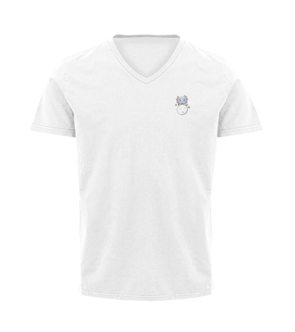 Playera Cuello V Axoloteria La Luna Ajolote Adulto