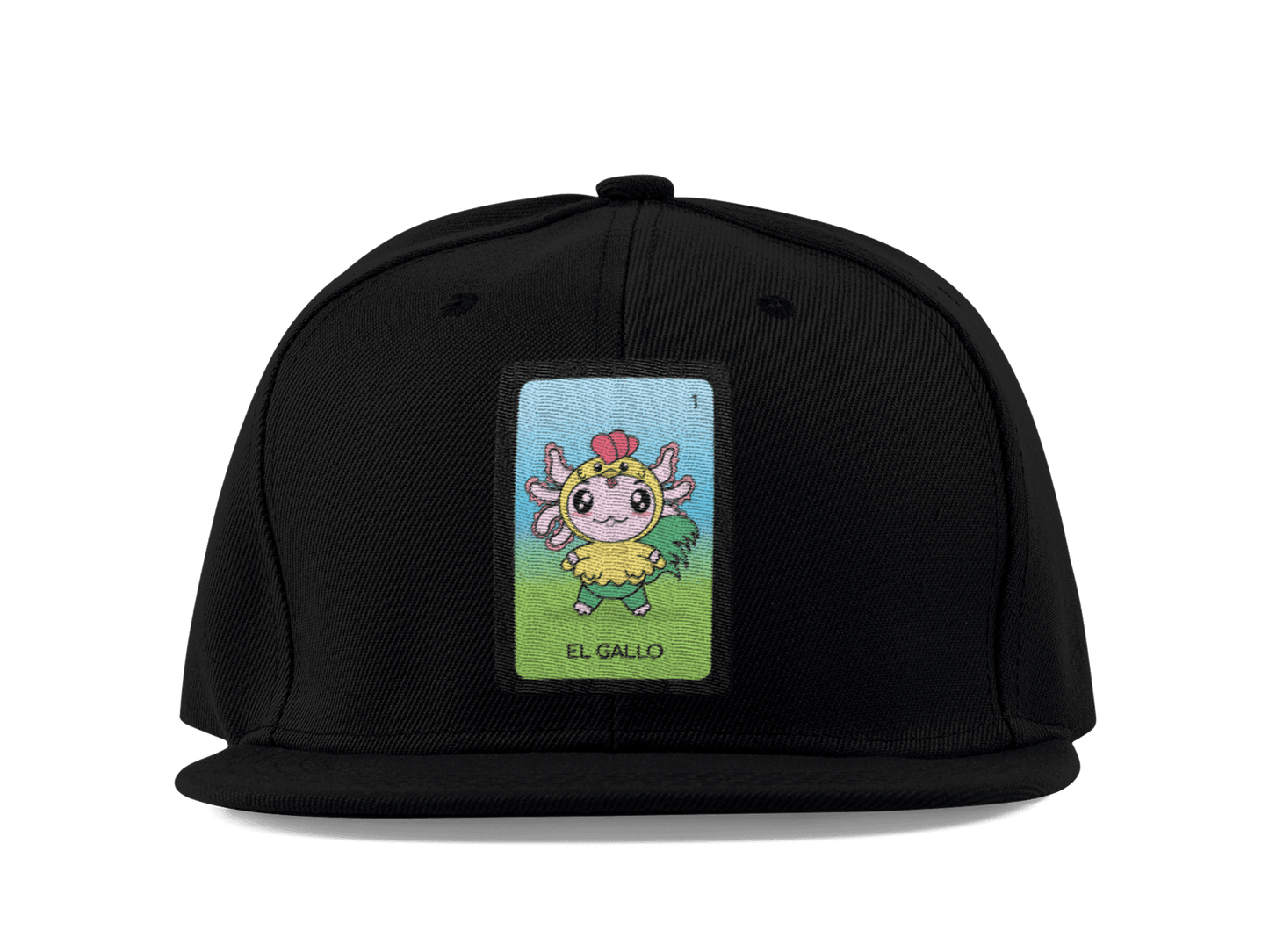 Gorra Unisex Plana Axoloteria El Gallo Ajolote