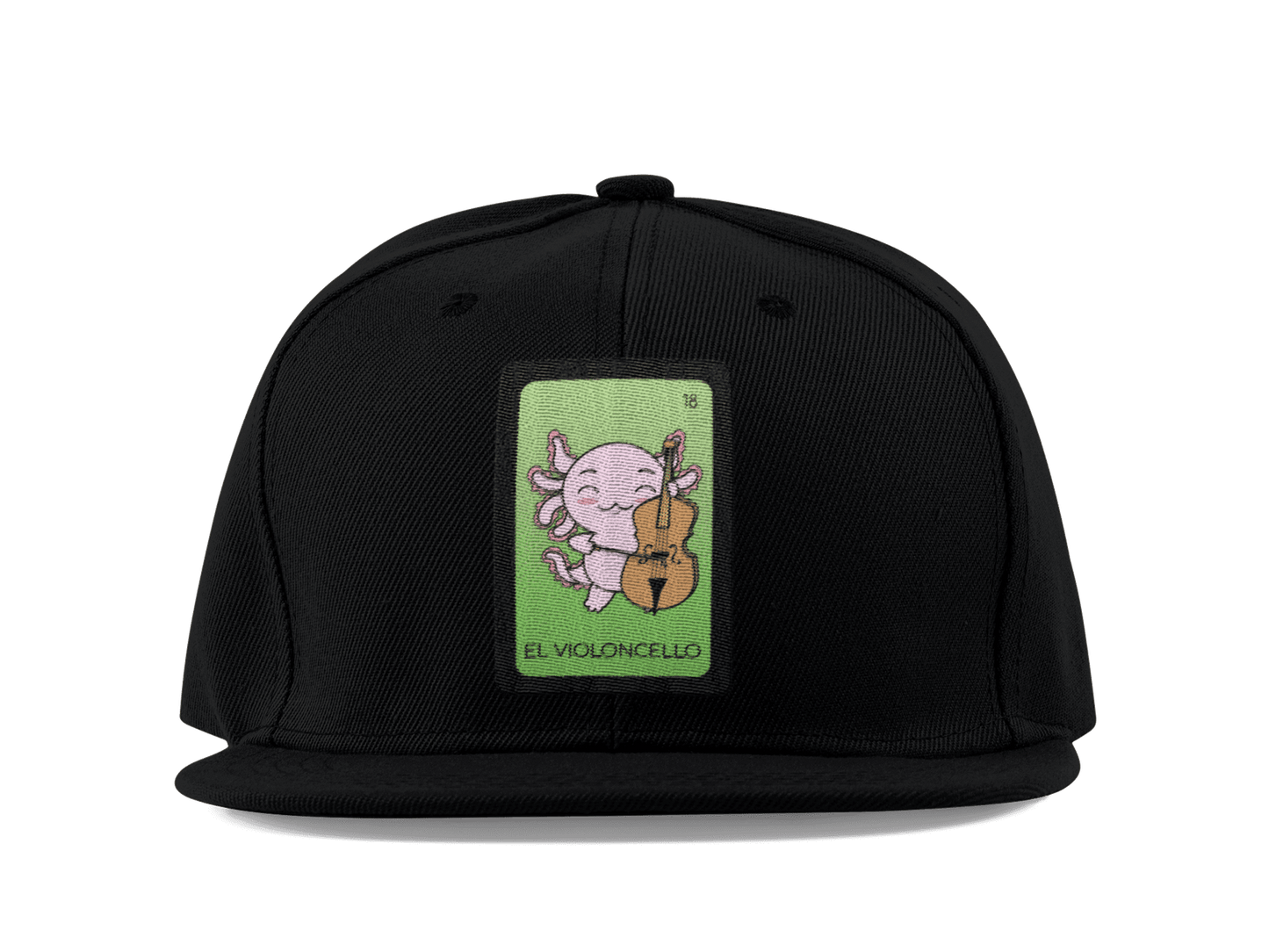 Gorra Unisex Plana Axoloteria El Violoncello Ajolote