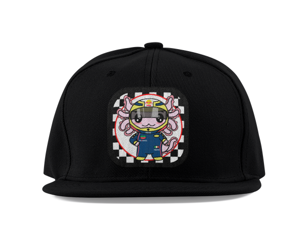 Gorra Unisex Plana Axolotzin Piloto De Carreras