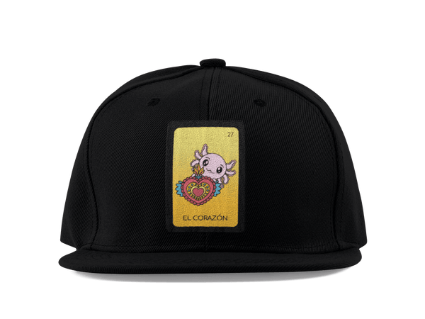 Gorra Unisex Plana Axoloteria El Corazón Ajolote