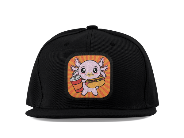 Gorra Unisex Plana Axolotzin Comiendo Jocho