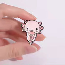 Pin Ajolotito Kawaii
