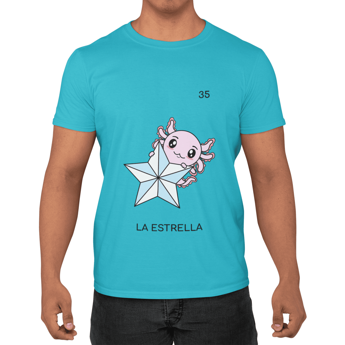 Playera Axoloteria La Estrella Ajolote Adulto E Infantil