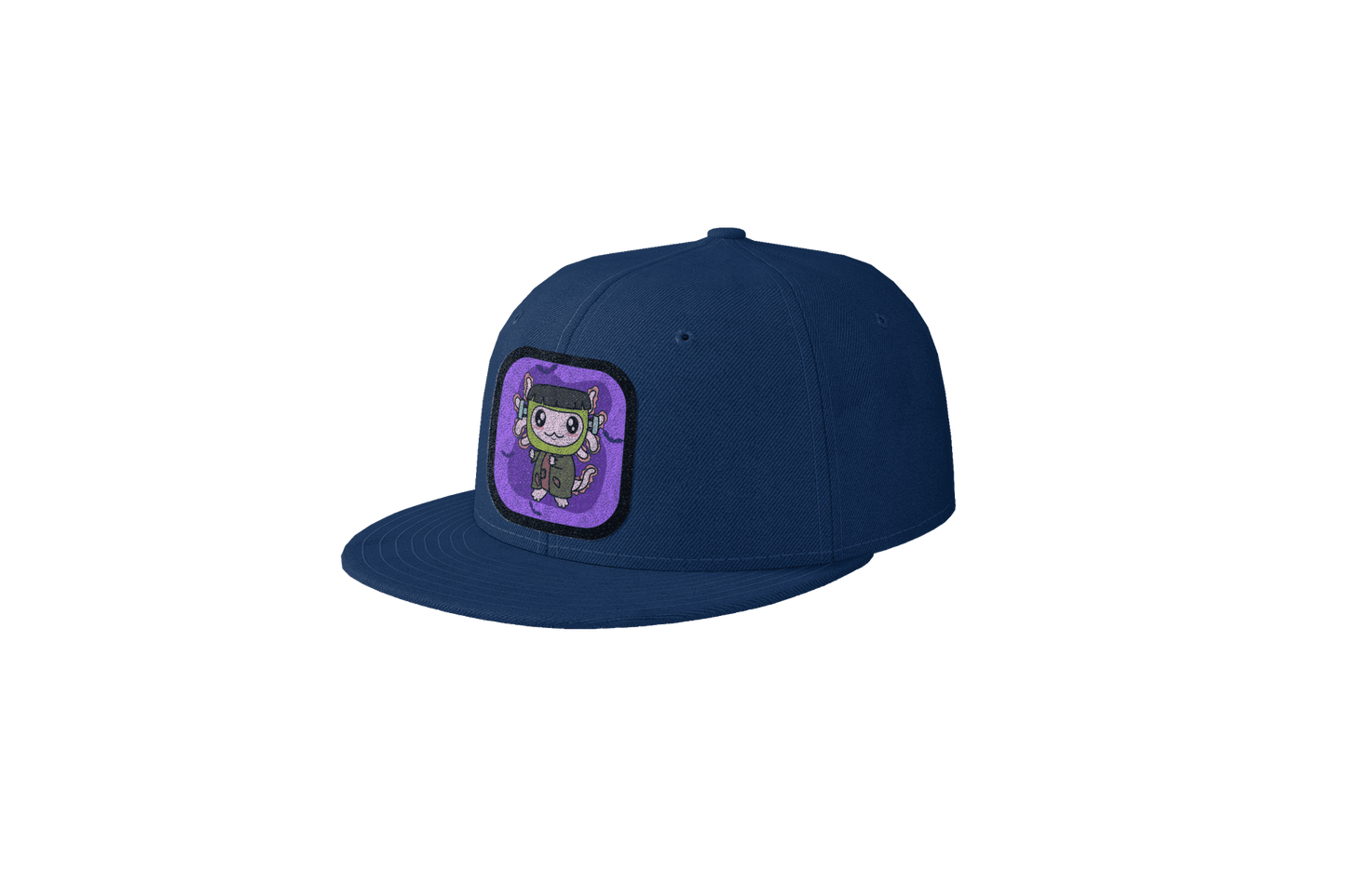 Gorra Unisex Plana Axolotzin Monstruo De Frankenstein