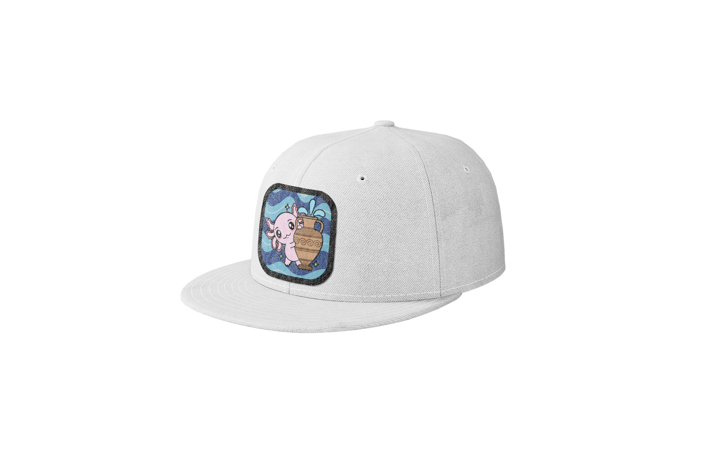 Gorra Unisex Plana Axolotzin Horoscopos Acuario Ajolote
