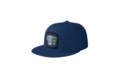 Gorra Unisex Plana Axolotzin Y Marcianito
