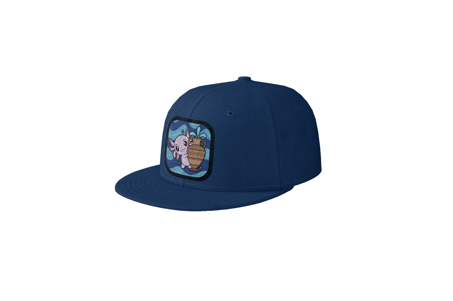 Gorra Unisex Plana Axolotzin Horoscopos Acuario Ajolote