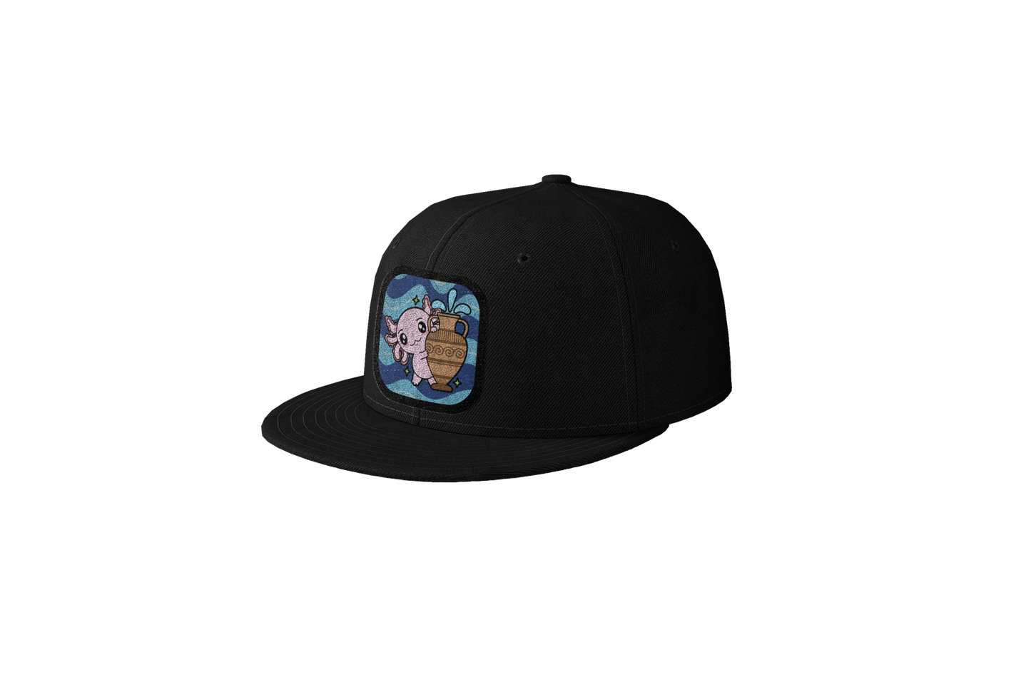 Gorra Unisex Plana Axolotzin Horoscopos Acuario Ajolote