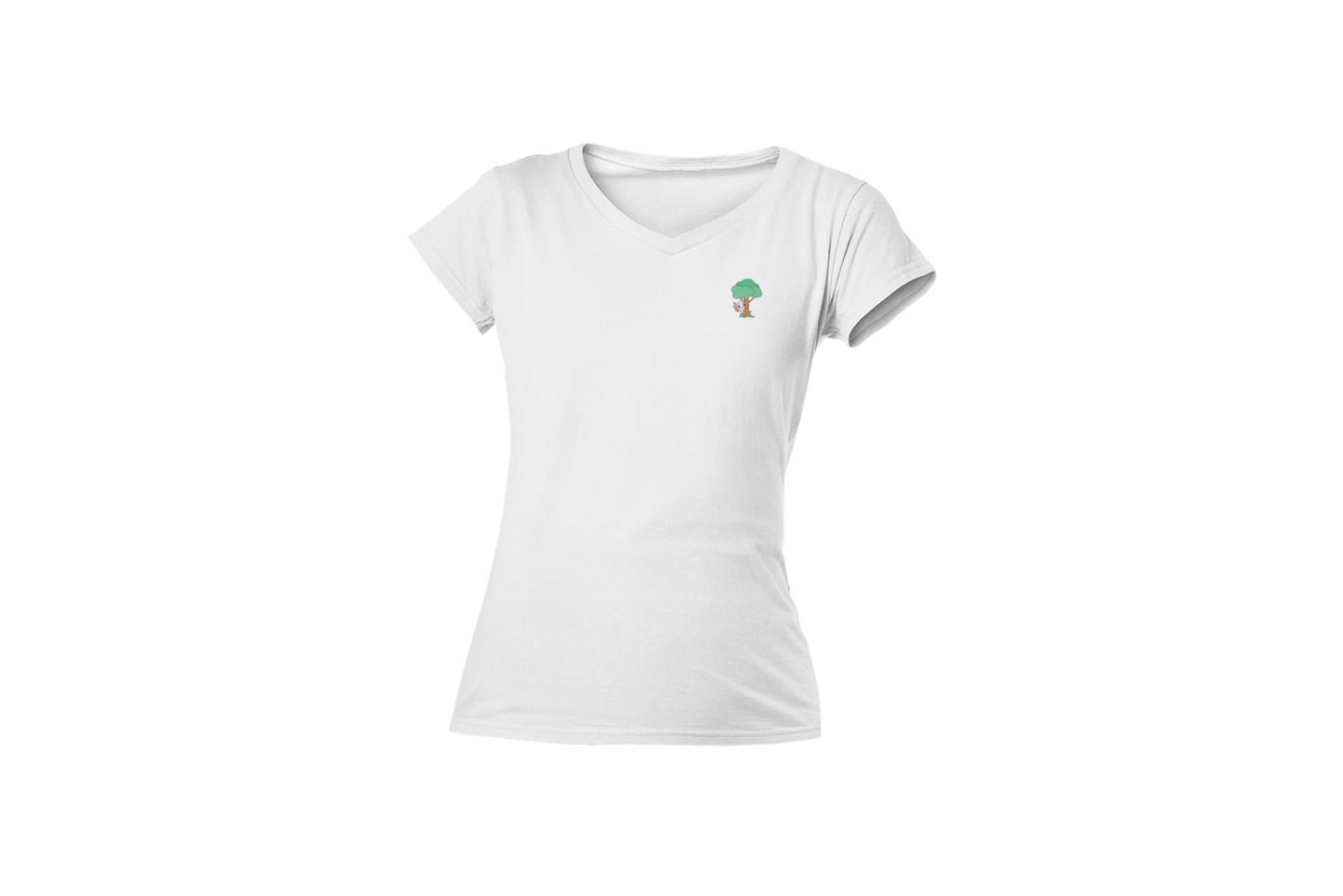 Playera Cuello V Axoloteria El Arbol Ajolote Adulto