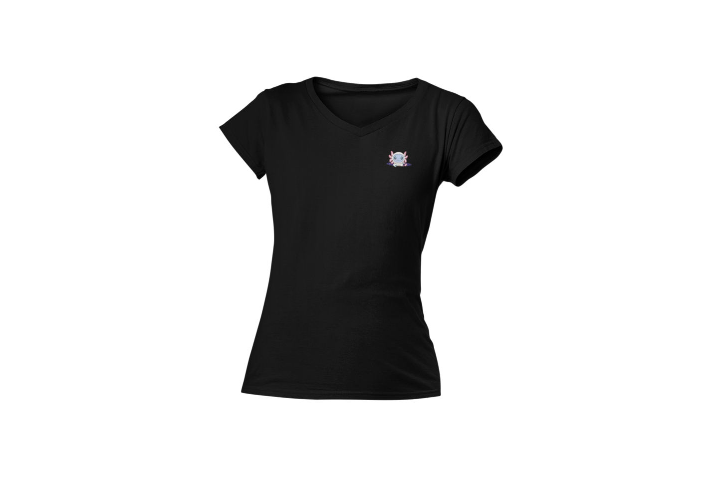 Playera Cuello V Axolotzin Estelar Ajolote Adulto