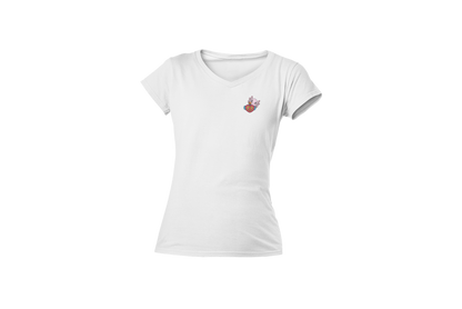 Playera Cuello V Axoloteria El Corazon Ajolote Adulto