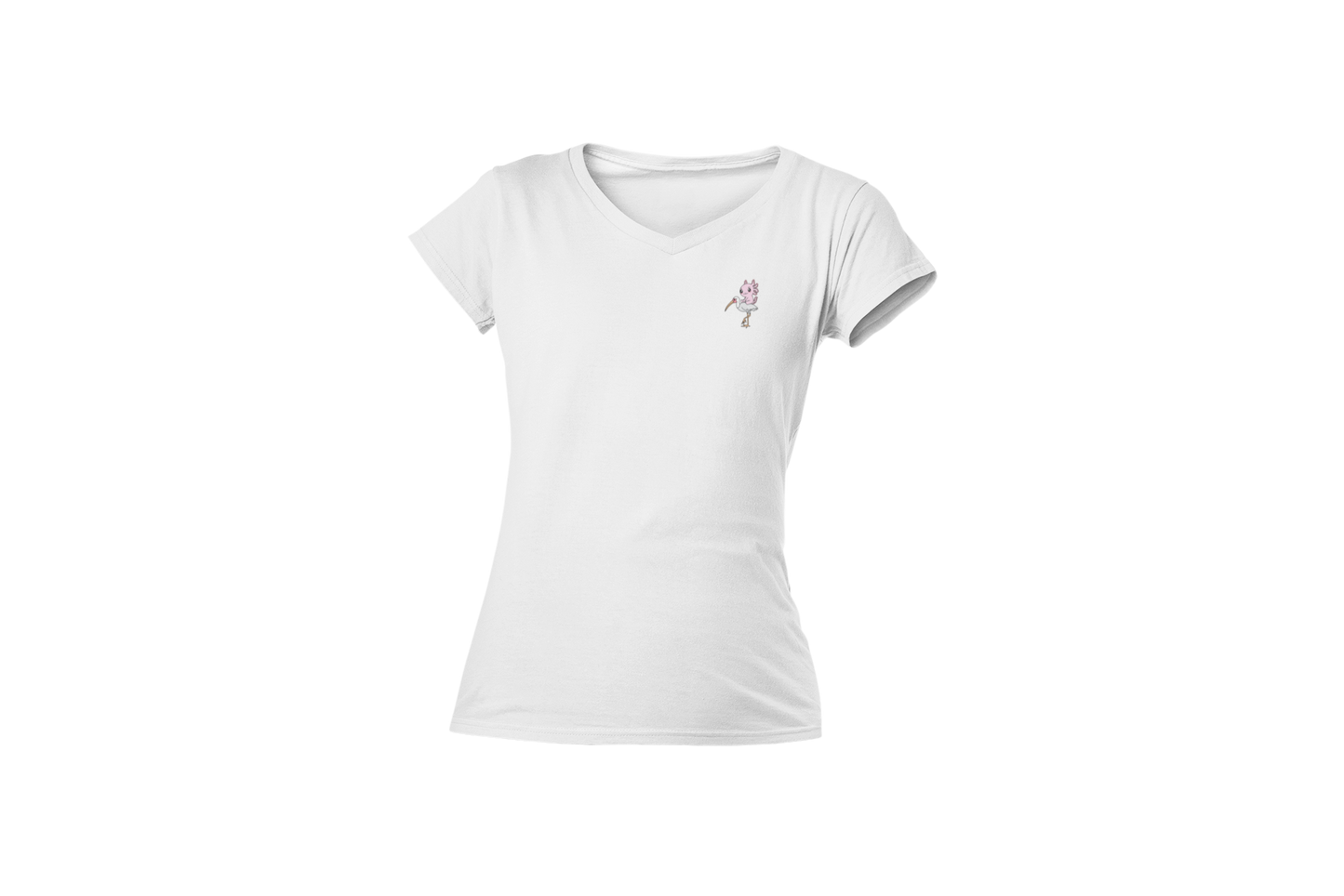 Playera Cuello V Axoloteria La Garza Ajolote Adulto