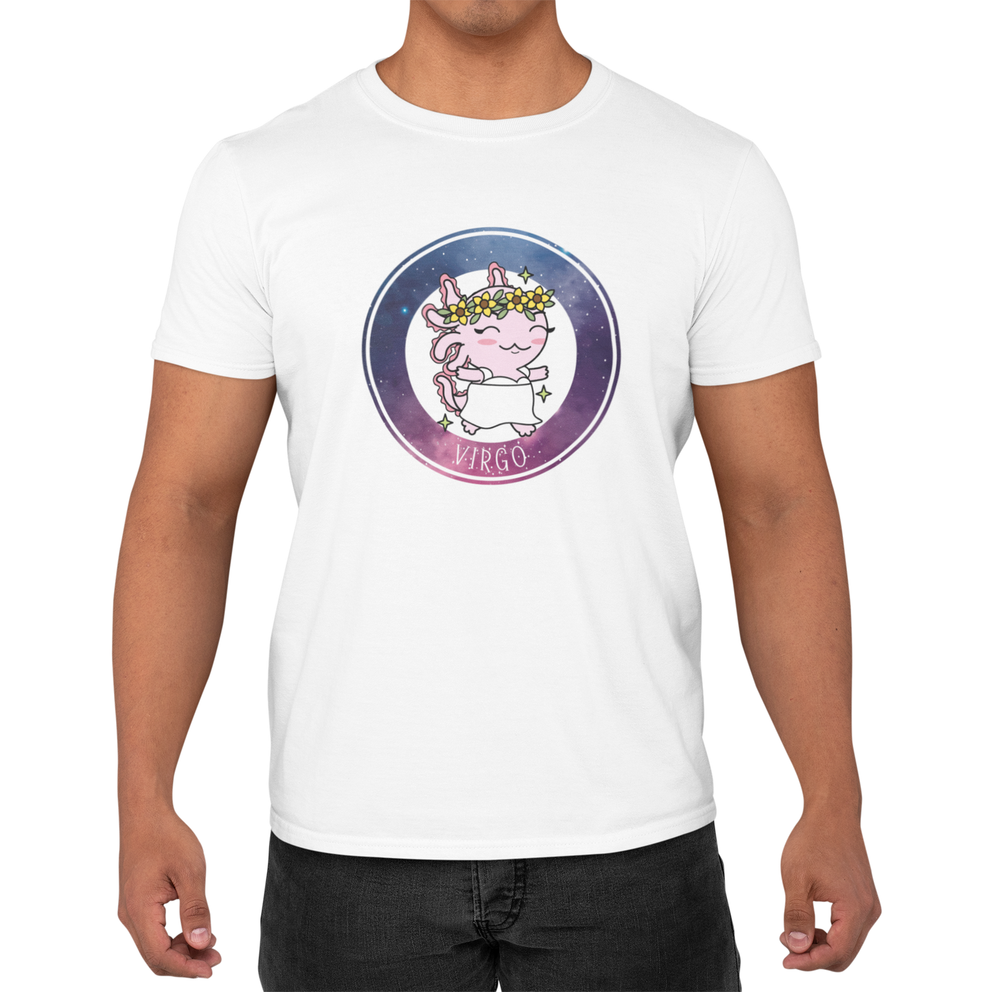 Playera Axolotzin Horoscopos Galaxy Virgo Ajolote Adulto E Infantil