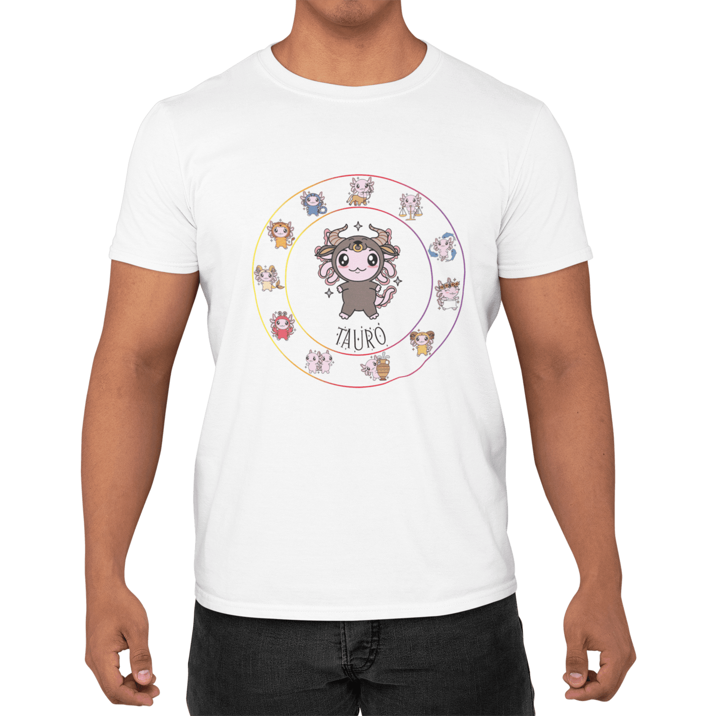 Playera Horoscopos Tauro Axolotzin Ajolote Adulto E Infantil