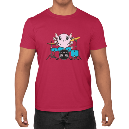 Playera Axolotzin Baterista Ajolote Adulto E Infantil
