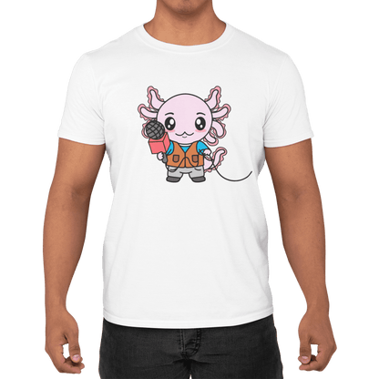 Playera Axolotzin Reportero Ajolote Adulto E Infantil