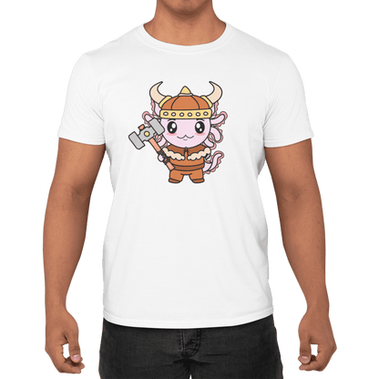 Playera Axolotzin Vikingo Ajolote Adulto E Infantil