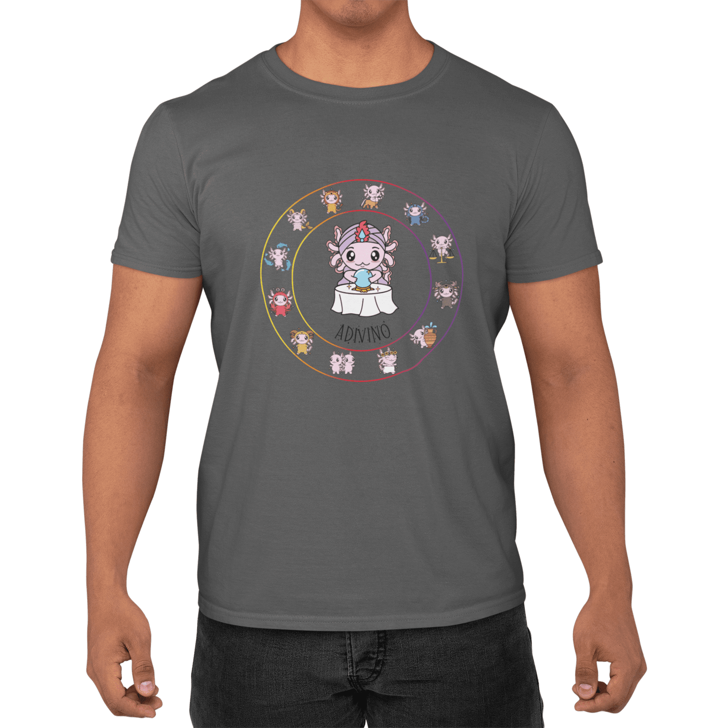 Playera Horoscopos Adivino Axolotzin Ajolote Adulto E Infantil