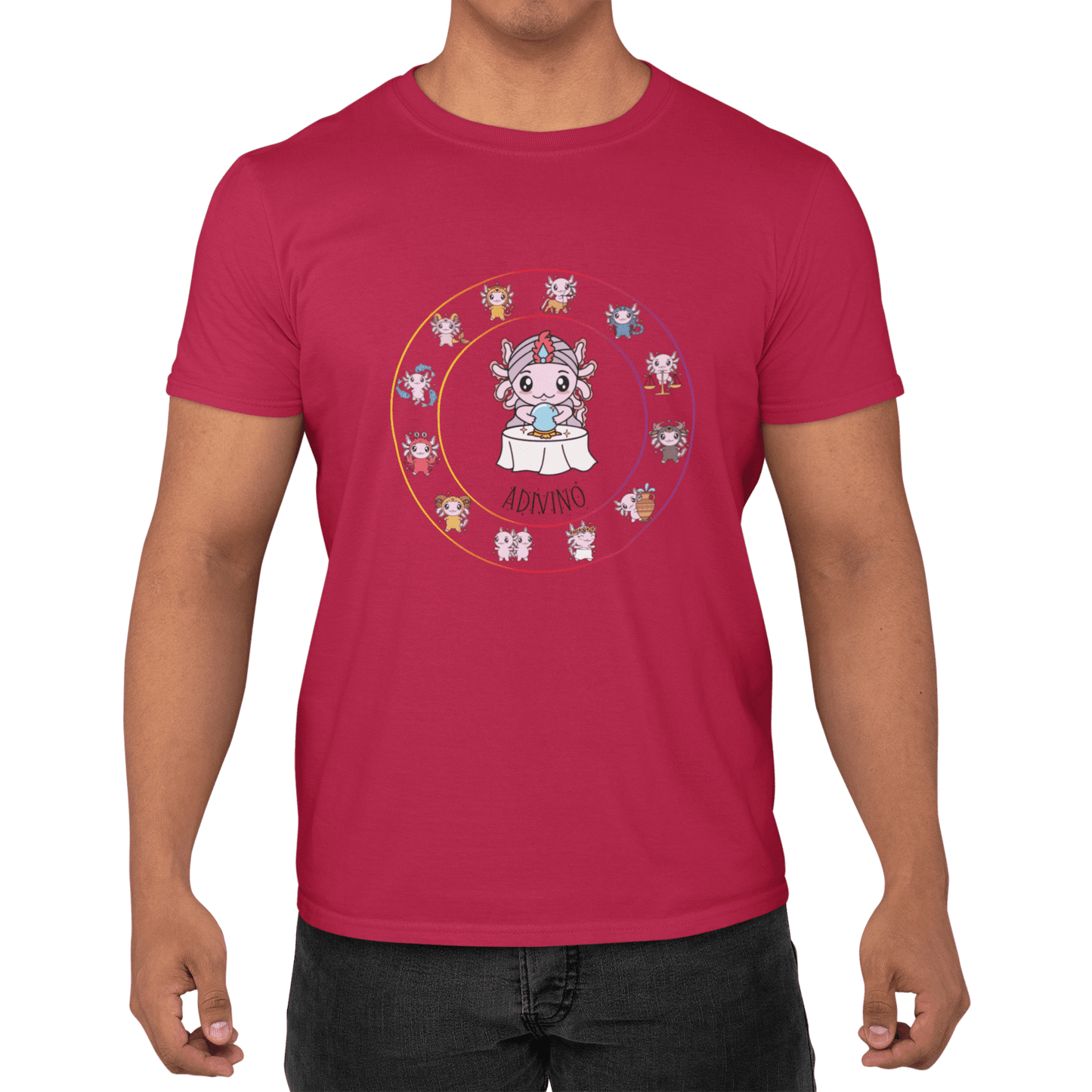 Playera Horoscopos Adivino Axolotzin Ajolote Adulto E Infantil