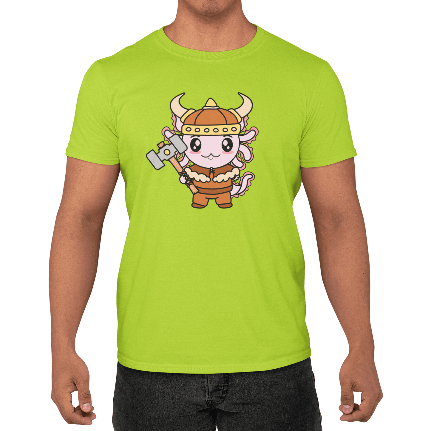 Playera Axolotzin Vikingo Ajolote Adulto E Infantil