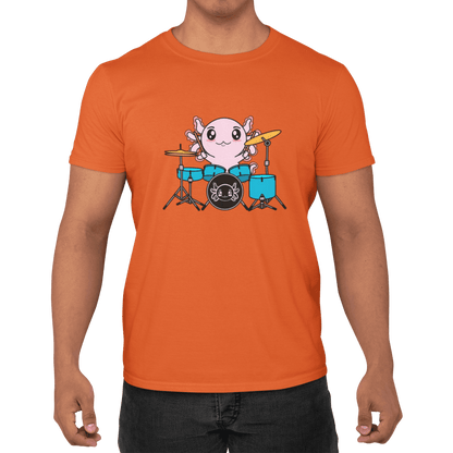 Playera Axolotzin Baterista Ajolote Adulto E Infantil