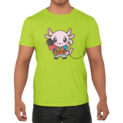 Playera Axolotzin Reportero Ajolote Adulto E Infantil