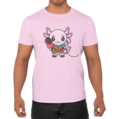 Playera Axolotzin Reportero Ajolote Adulto E Infantil