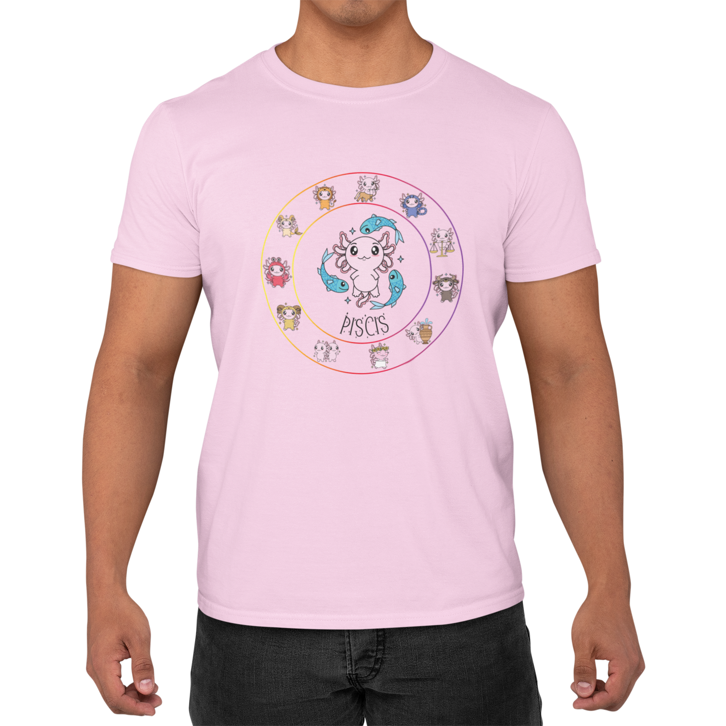 Playera Horoscopos Piscis Axolotzin Ajolote Adulto E Infantil